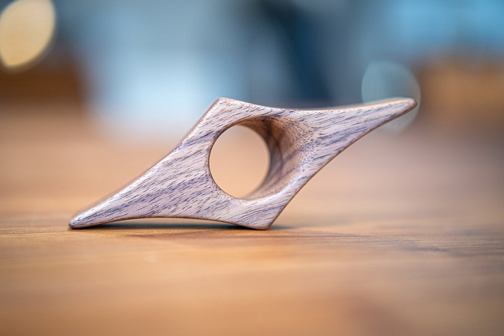 Book Lover's Thumb Thingy, handmade walnut, wood, comfortably hold your book in either hand
